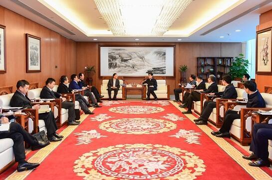 舒印彪鄧建玲會見中國能建董事長汪建平、總經(jīng)理丁焰章