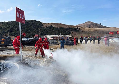 中國安能第二工程局四川涼山項目部開展防火、防汛、防地質(zhì)災害綜合演練