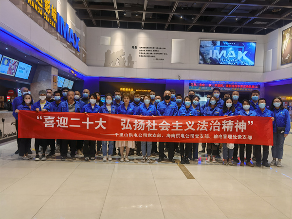 烏海供電公司多家黨支部聯(lián)合開(kāi)展“喜迎二十大，弘揚(yáng)社會(huì)主義法治精神”主題觀影活動(dòng)
