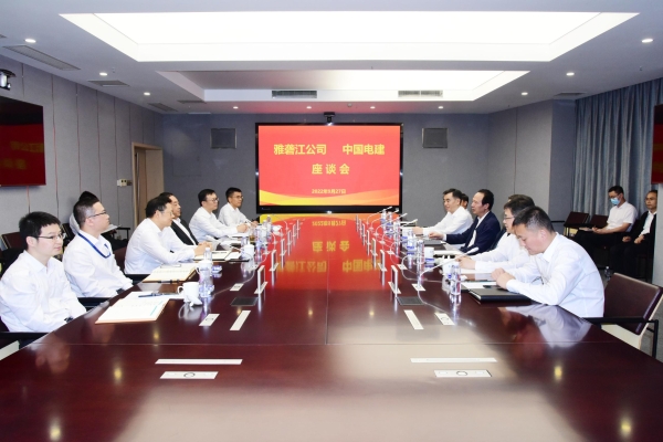 丁焰章與雅礱江公司黨委書記、董事長祁寧春座談