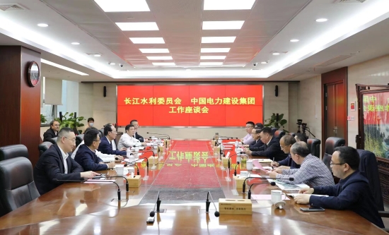 中國電建黨委書記、董事長丁焰章與長江水利委員會黨組書記、主任劉冬順會談