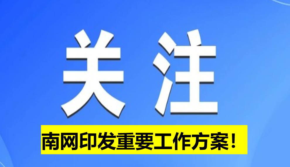 南網(wǎng)印發(fā)重要工作方案！